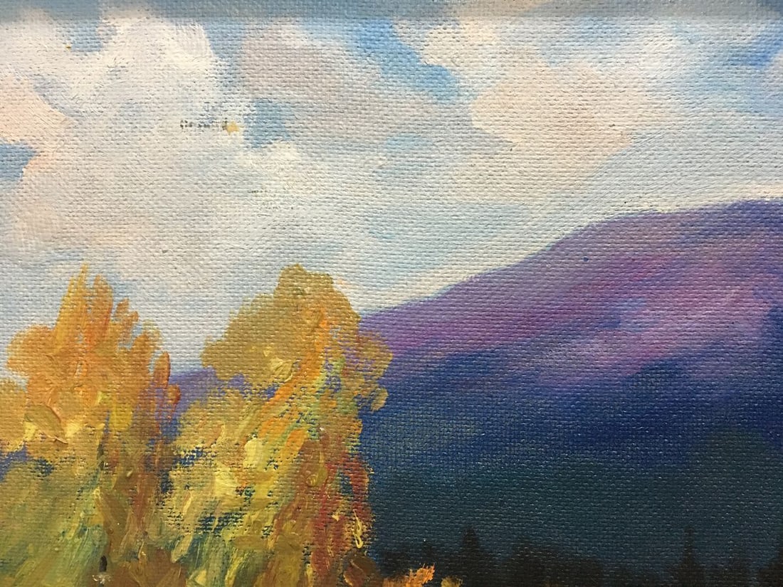Oil painting Mountain landscape - 2