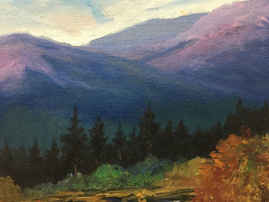 Oil painting Mountain landscape - 7