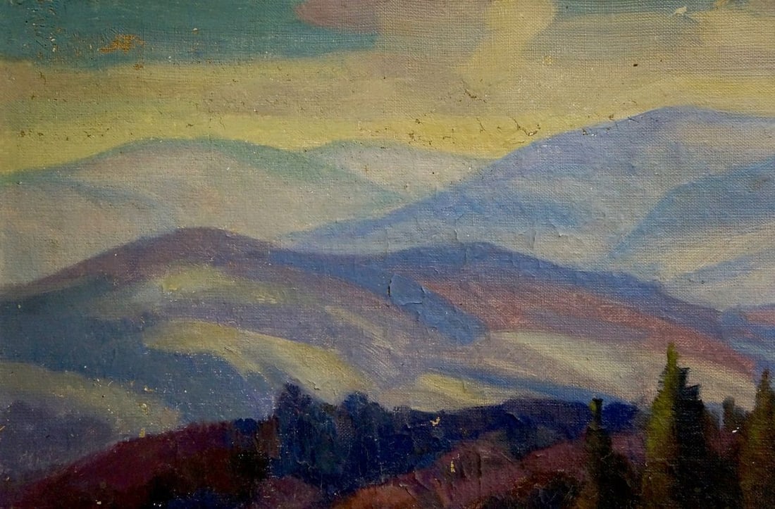 Oil painting Mountain landscape Joseph Mikhailovich Babynets - 3