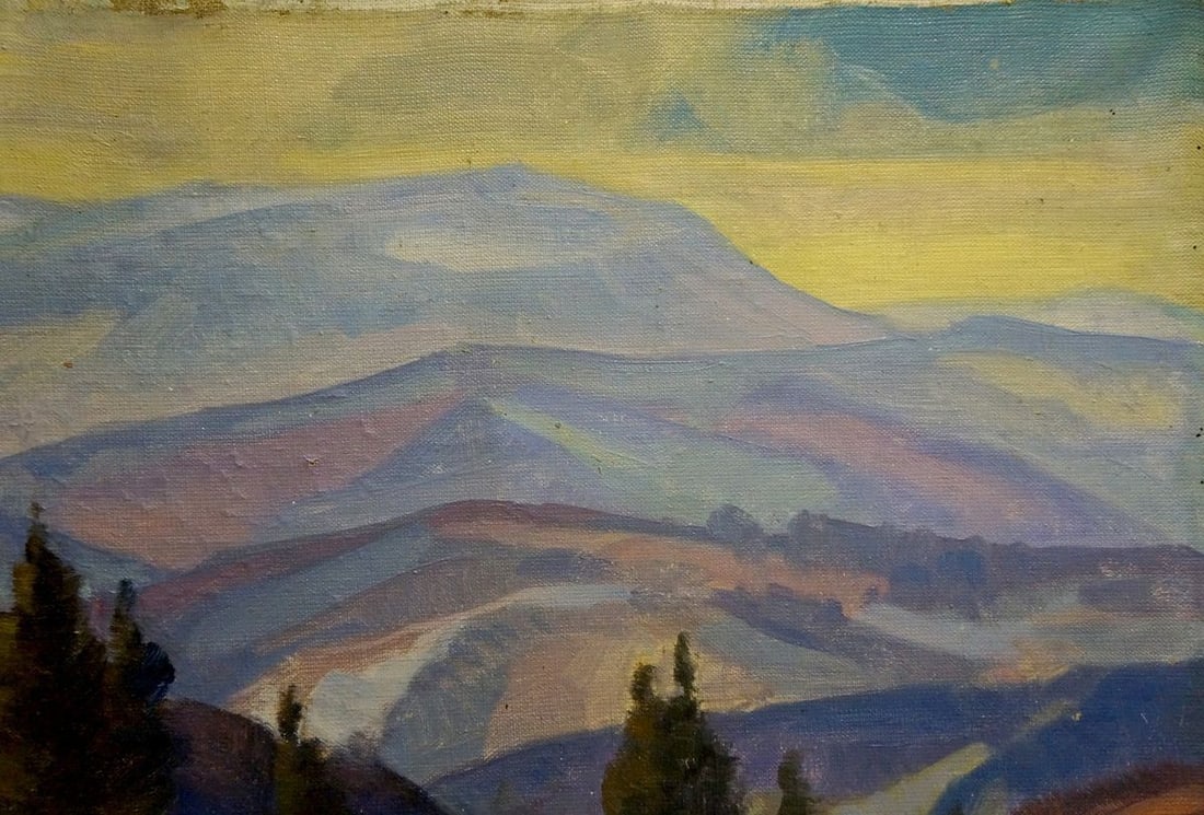 Oil painting Mountain landscape Joseph Mikhailovich Babynets - 4