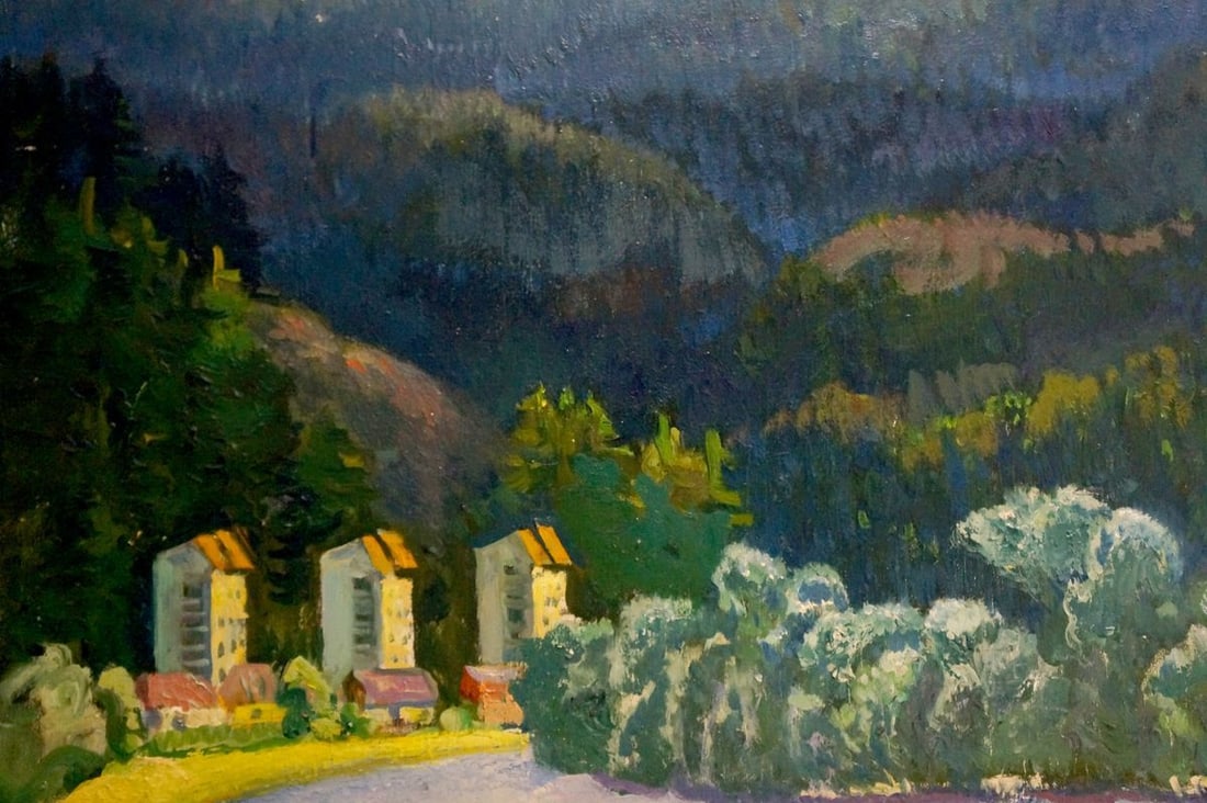 Oil painting Road to the city Mynka Alexander Fedorovich - 3