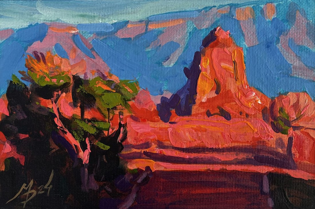 Acrylic painting Stone walls of time Mykhailo Patskan - 3
