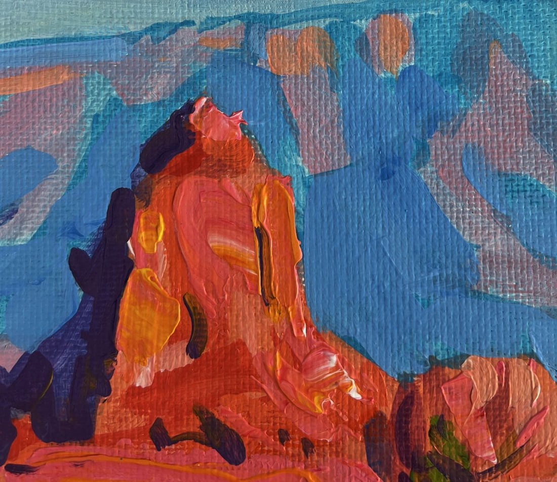 Acrylic painting Stone walls of time Mykhailo Patskan - 4