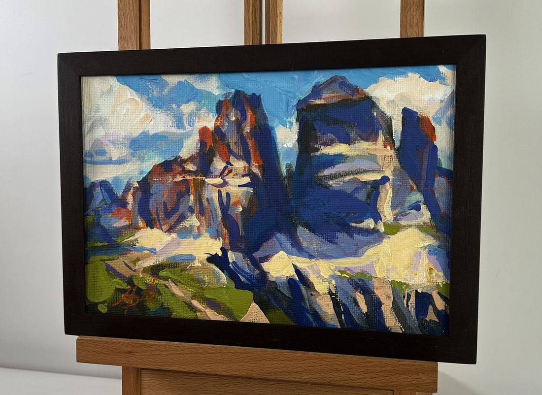 Acrylic painting Walking in the mountains Mykhailo Patskan - 2