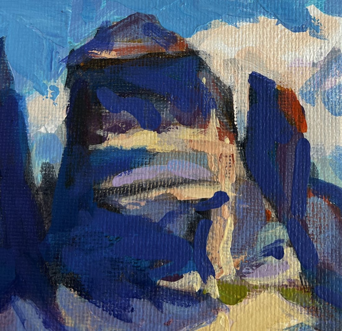 Acrylic painting Walking in the mountains Mykhailo Patskan - 4