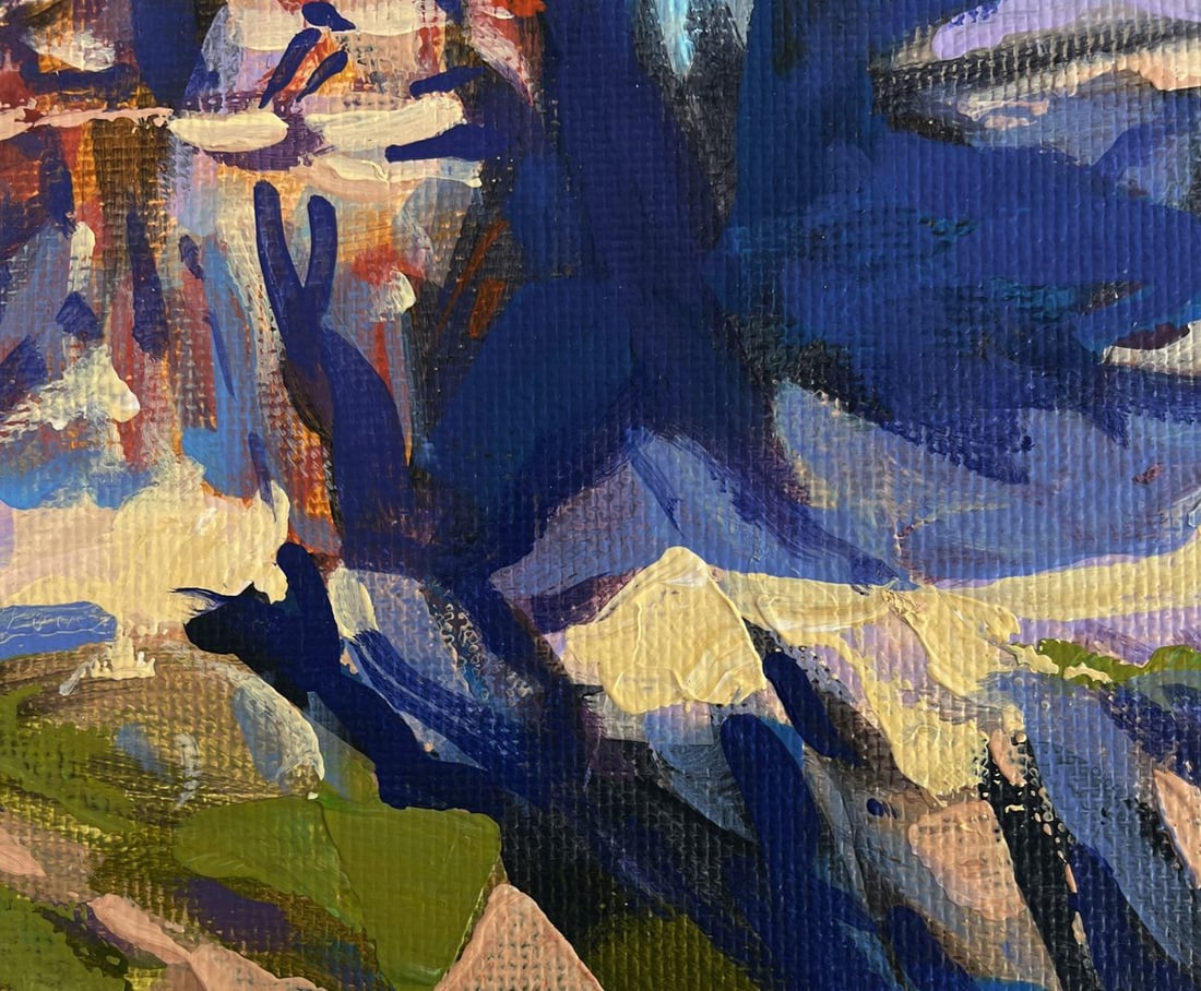 Acrylic painting Walking in the mountains Mykhailo Patskan - 7
