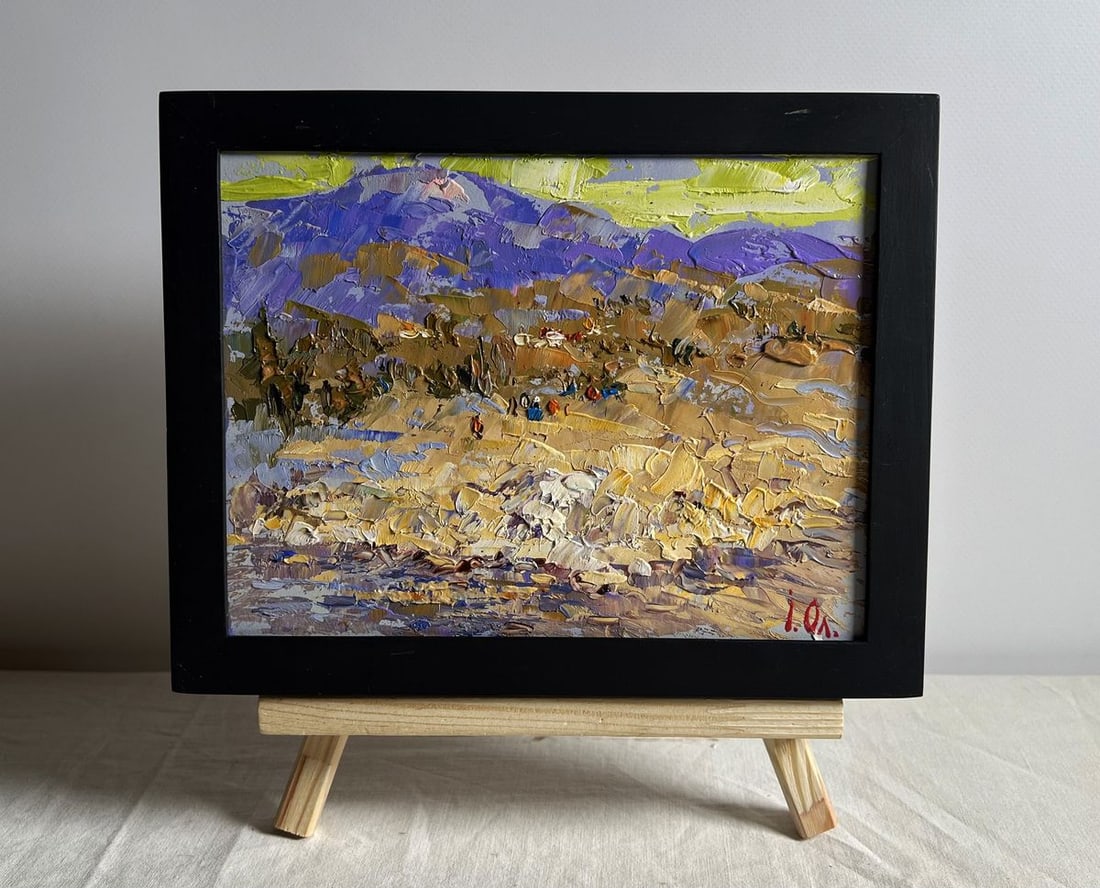 Oil painting The bank of a mountain river Alex Kalenyuk (1 of 10)