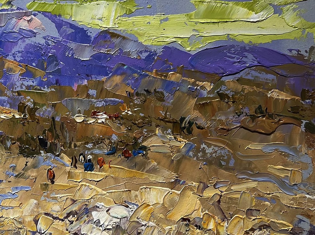 Oil painting The bank of a mountain river Alex Kalenyuk - 8
