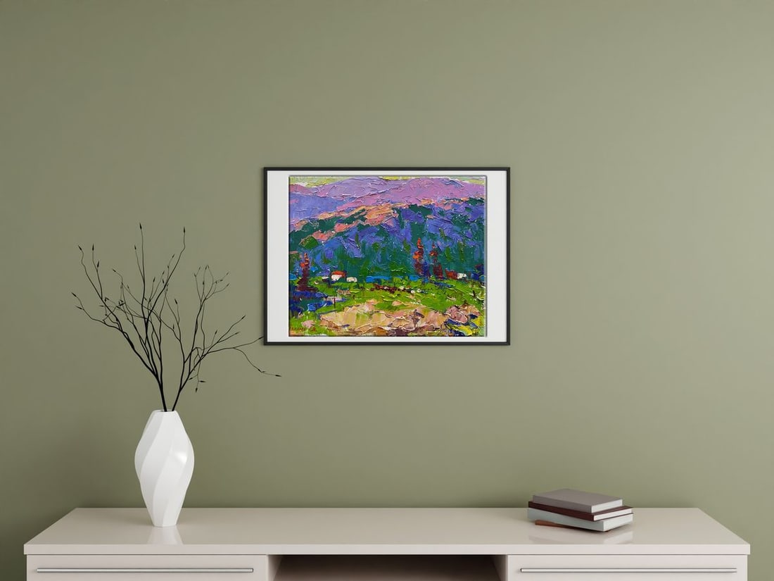 Oil painting Sunny day in the mountains Alex Kalenyuk - 2