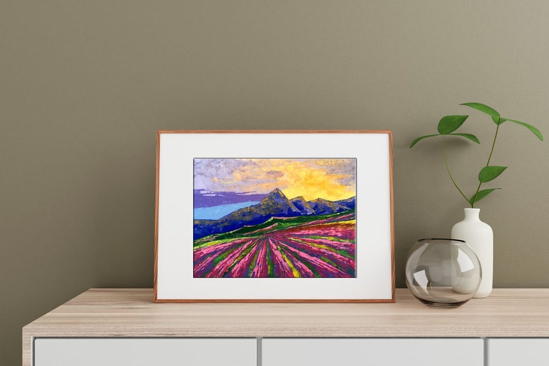 Oil painting Sunrise on the mountains Zadorozhnya V. V. - 2