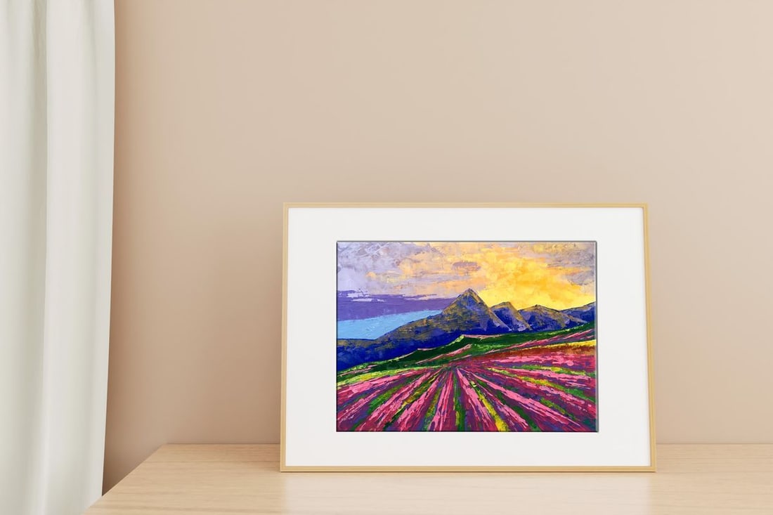 Oil painting Sunrise on the mountains Zadorozhnya V. V. - 3