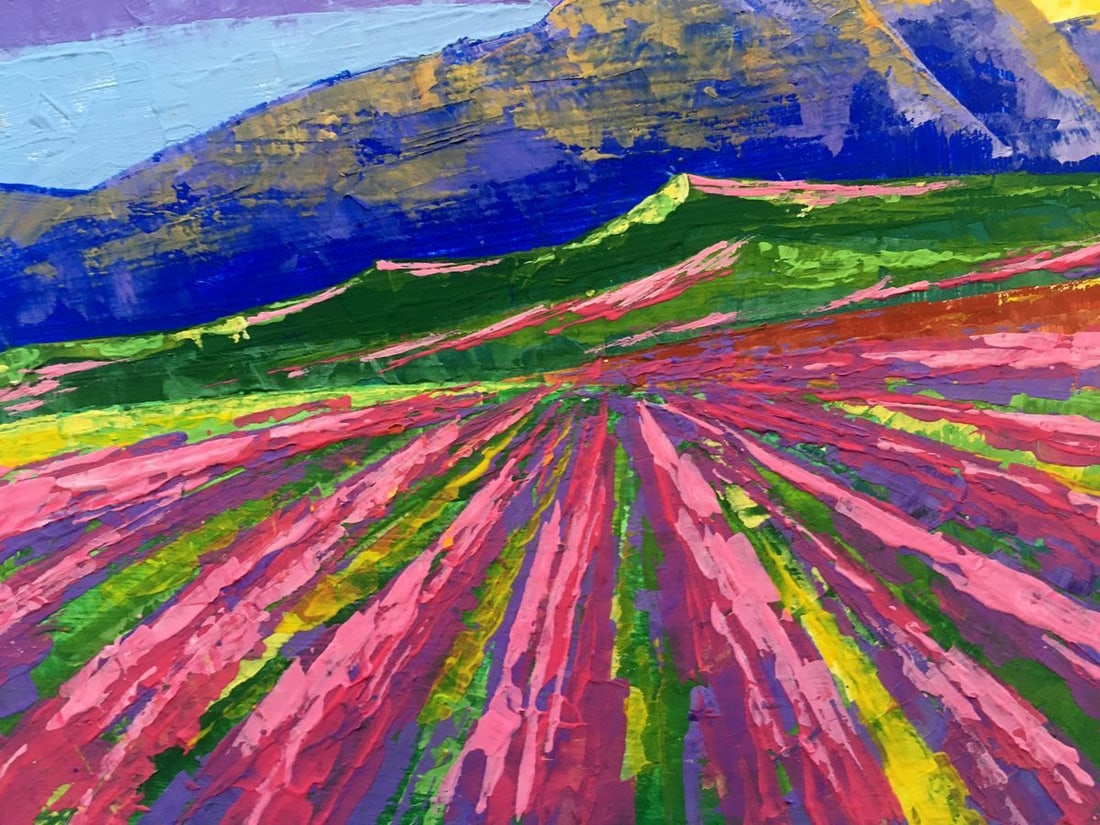 Oil painting Sunrise on the mountains Zadorozhnya V. V. - 4