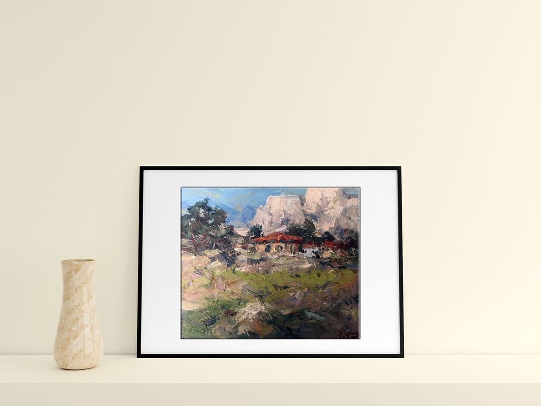 Oil painting A village in the mountains Alexander Nikolaevich Cherednichenko - 3
