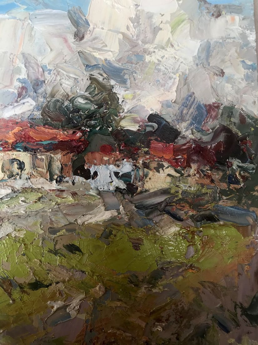 Oil painting A village in the mountains Alexander Nikolaevich Cherednichenko - 8