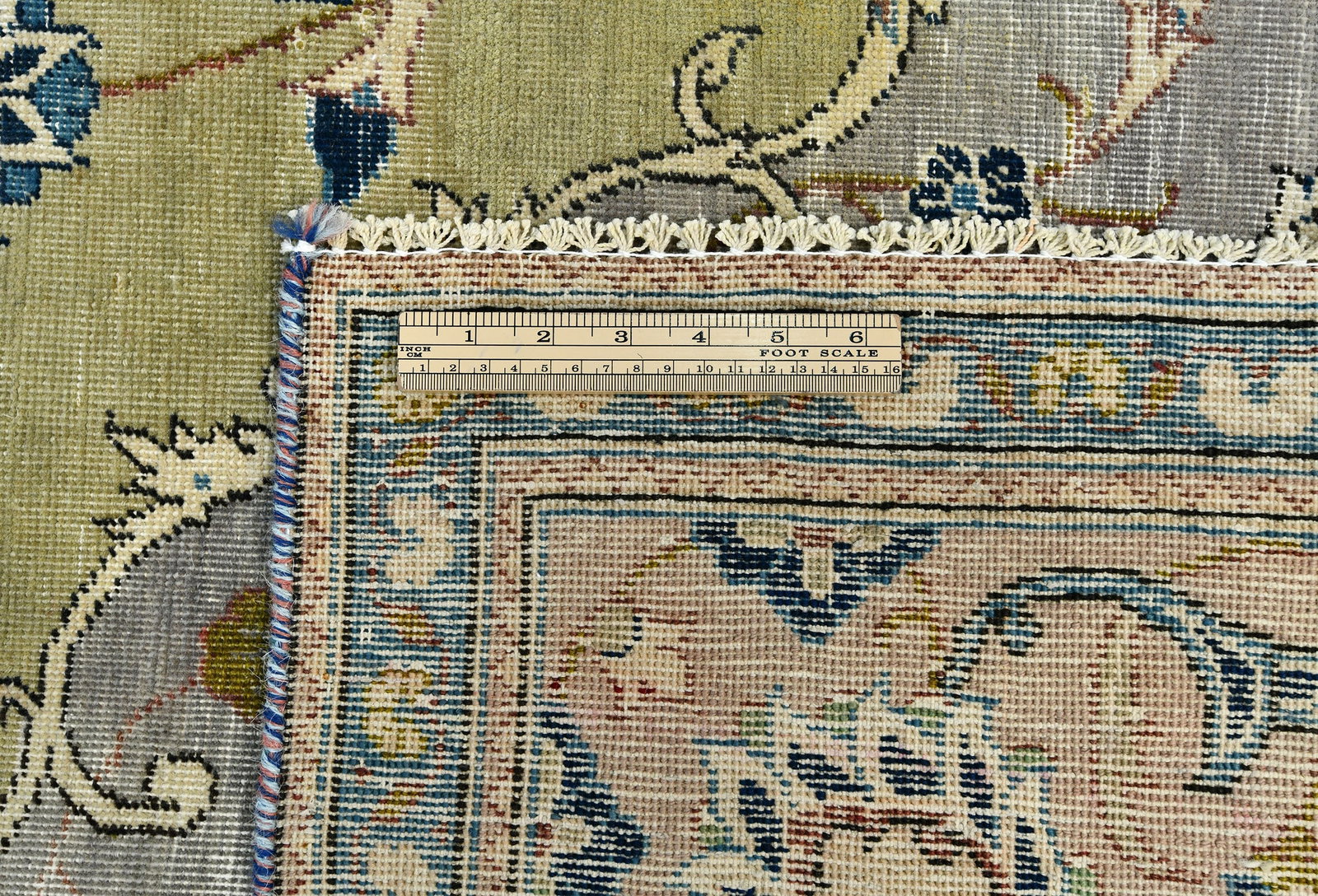 Semi Antique Muted Floral 8X13 Distressed Vintage Oriental Rug - 12