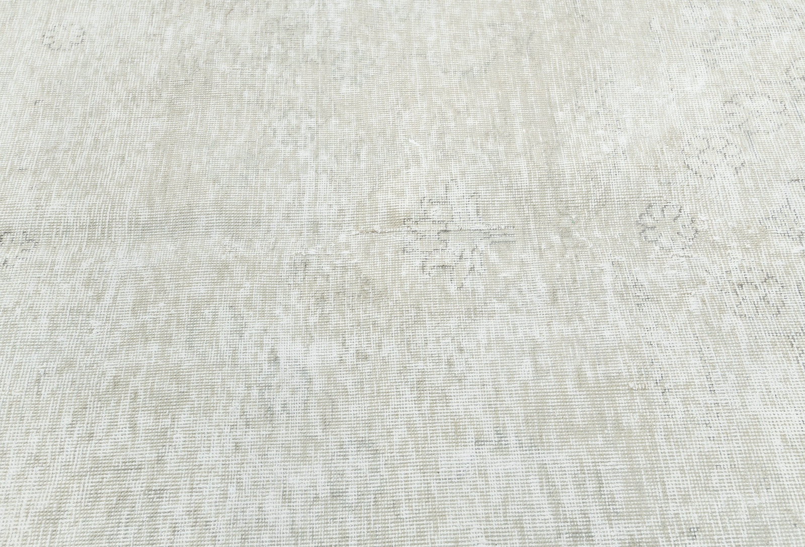 Antique Muted Beige Floral 9'8X12'5 Distressed Vintage Oriental Rug - 7