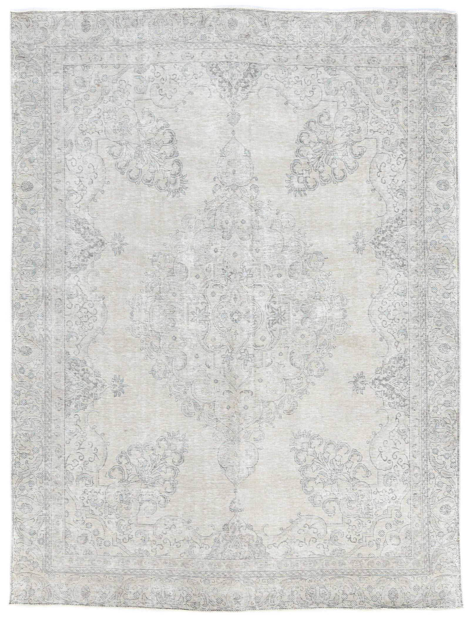 Antique Muted Floral 8'9X11'4 Distressed Vintage Oriental Rug: Title:Antique Muted Floral 8'9X11'4 Distressed Vintage Oriental Rug Description:Handmade antique 8'9X11'4 beige Oriental rug made with vegetable dyes (fine wool pile and cotton foundation), superior