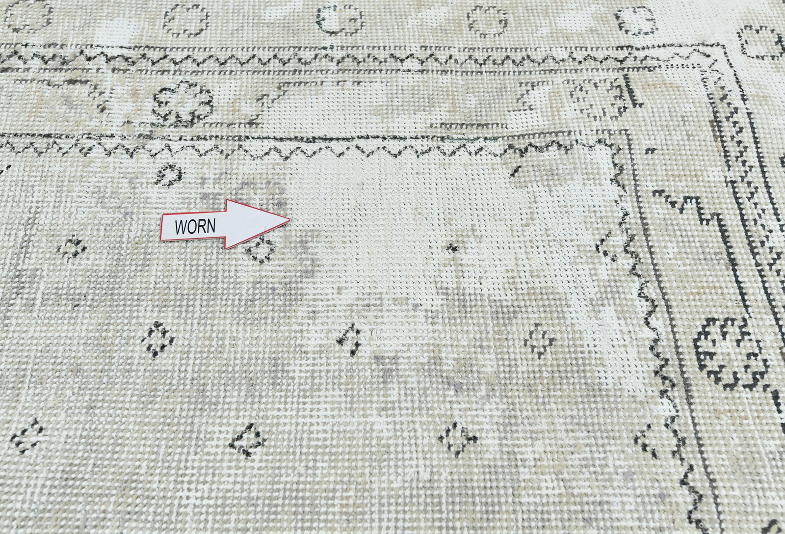Antique Muted Floral 7'5X10'6 Distressed Vintage Oriental Rug - 7