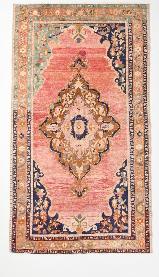 4'11'' x 8'11'' Handmade Vintage Wool Rug - 20089 (1 of 5)