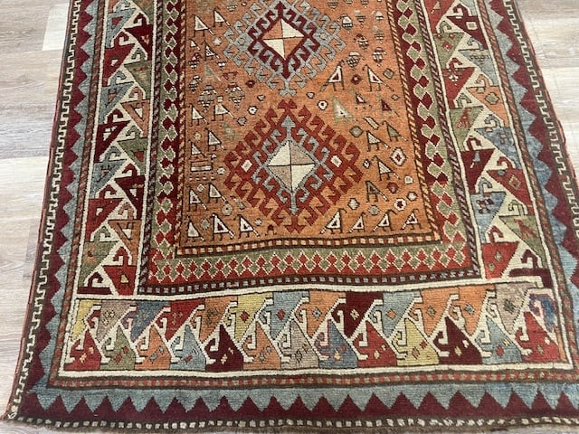 Antique Kazak Caucasian Runner- - 2