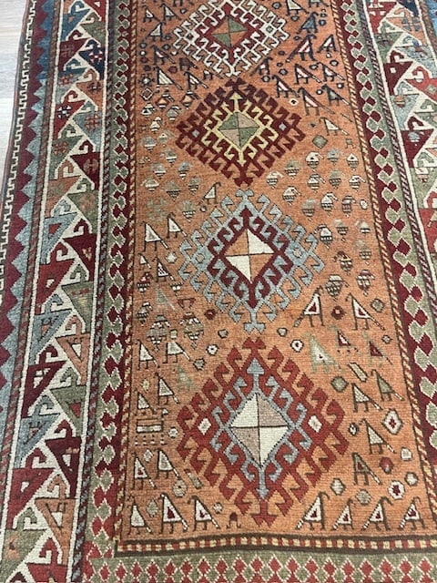 Antique Kazak Caucasian Runner- - 3
