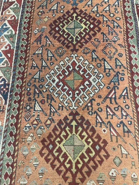 Antique Kazak Caucasian Runner- - 4