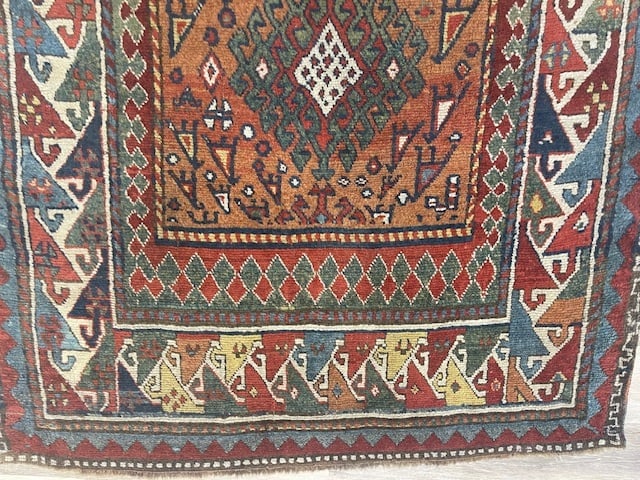 Antique Kazak Caucasian Runner- - 9