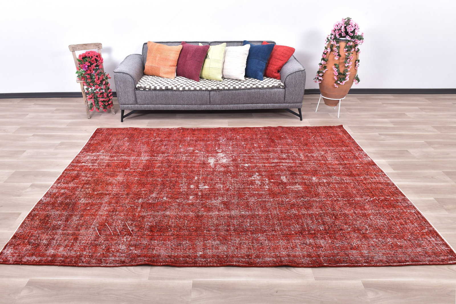 6'8'' x 9'8'' Turkish Vintage Runner Rug - 240094: Title: 6'8'' x 9'8'' Turkish Vintage Runner Rug - 240094 Description:6'8'' x 9'8'' Turkish Vintage Runner Rug - 240094 Origin:Turkiye Date/Period:1960-90 Materials:Wool,Cotton Dimension:6'8''x9'8'' ft