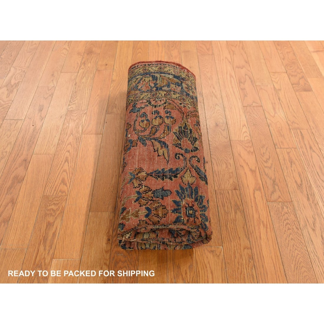 Ruby Red Antique Persian Lilihan Clean Hand Knotted Pure Wool Rug - 7