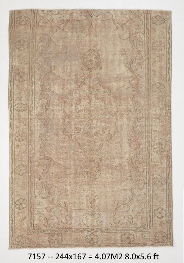 5'5'' x 8'0'' Turkish Vintage Runner Rug - 7157 (1 of 19)