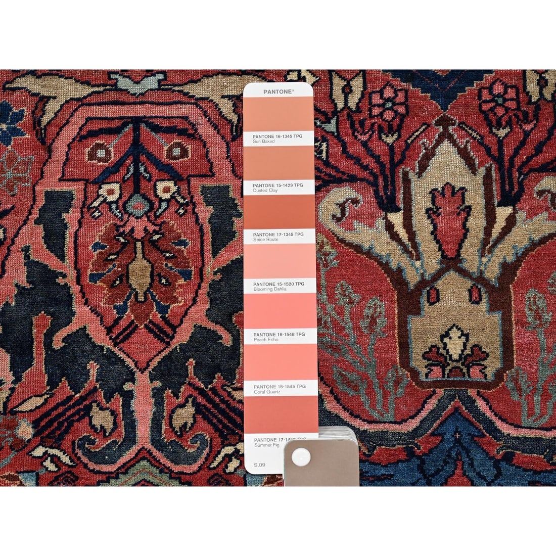 Crimson Red Antique Persian Bijar Garus Clean Hand Knotted Wool Rug - 7