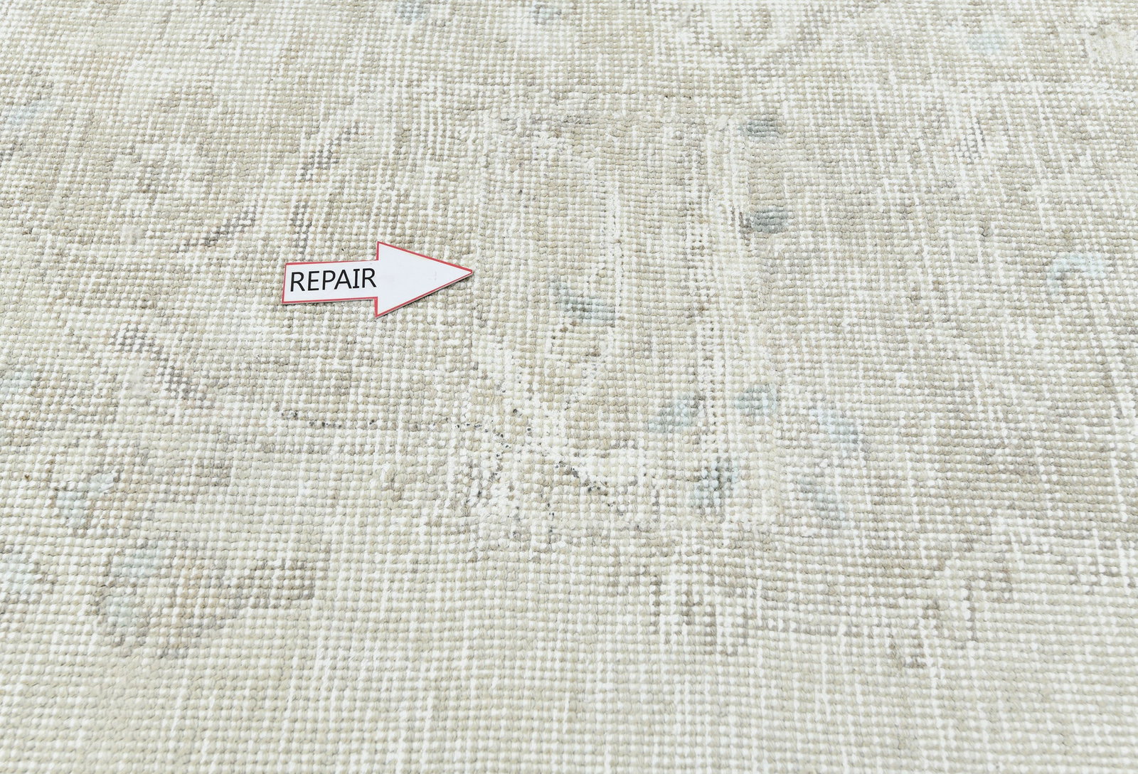 Muted Beige Antique Floral 8'3X10'9 Distressed Vintage Oriental Rug - 8