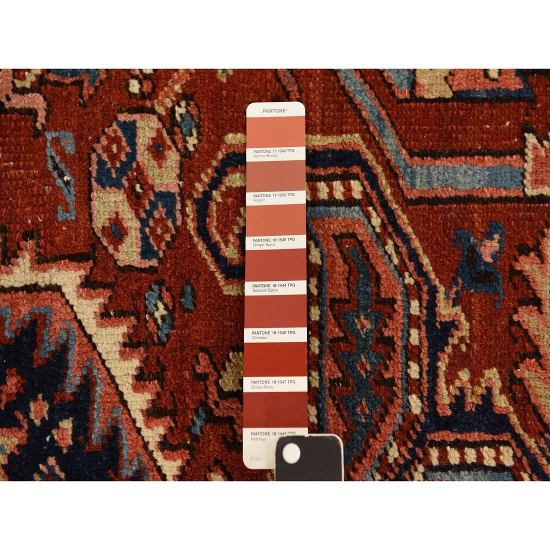 Red Antique Persian Heriz Clean Excellent Cond Hand Knotted Wool Rug - 8