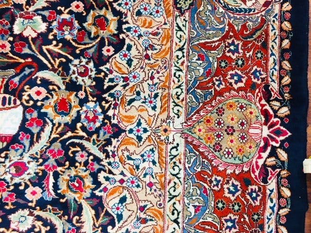Vintage Persian Mashad- Kashmar rug-4555 - 10