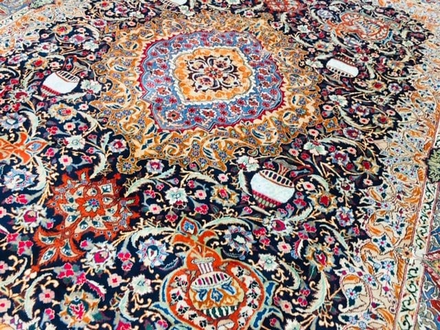 Vintage Persian Mashad- Kashmar rug-4555 - 11