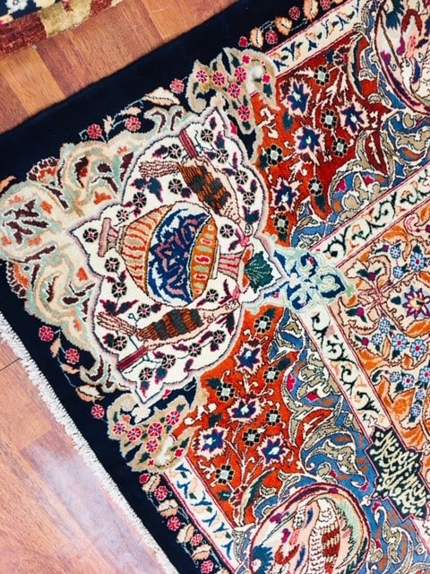 Vintage Persian Mashad- Kashmar rug-4555 - 12