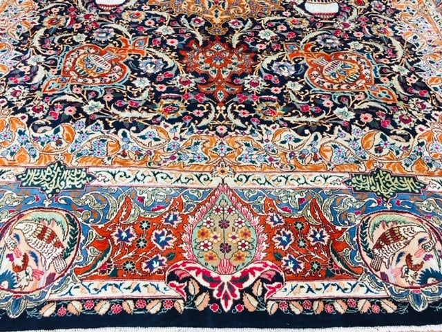 Vintage Persian Mashad- Kashmar rug-4555 - 4