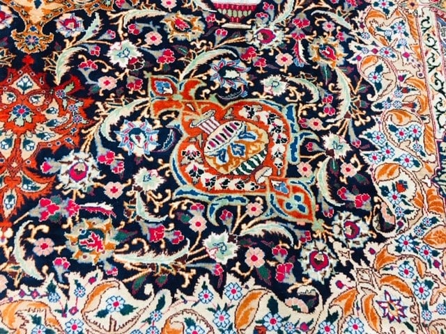 Vintage Persian Mashad- Kashmar rug-4555 - 5