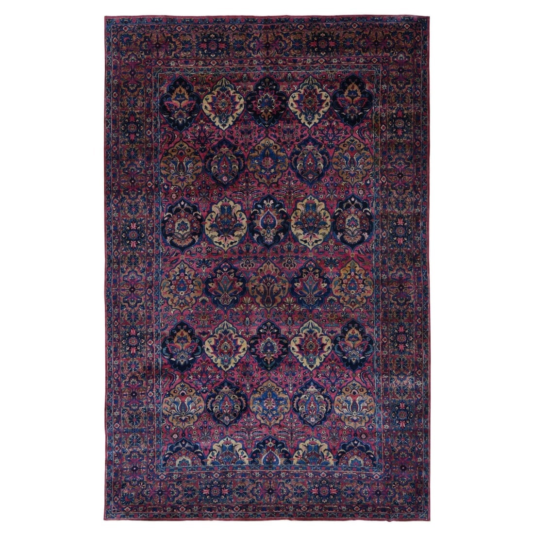 Pink Antique Persian Taftanjian Sarouk 300 KPSI Wool Hand Knotted Rug: Title: Pink Antique Persian Taftanjian Sarouk 300 KPSI Wool Hand Knotted Rug Description:This is a truly genuine one-of-a-kind. It has been Knotted for months and months in the centuries-old weaving c