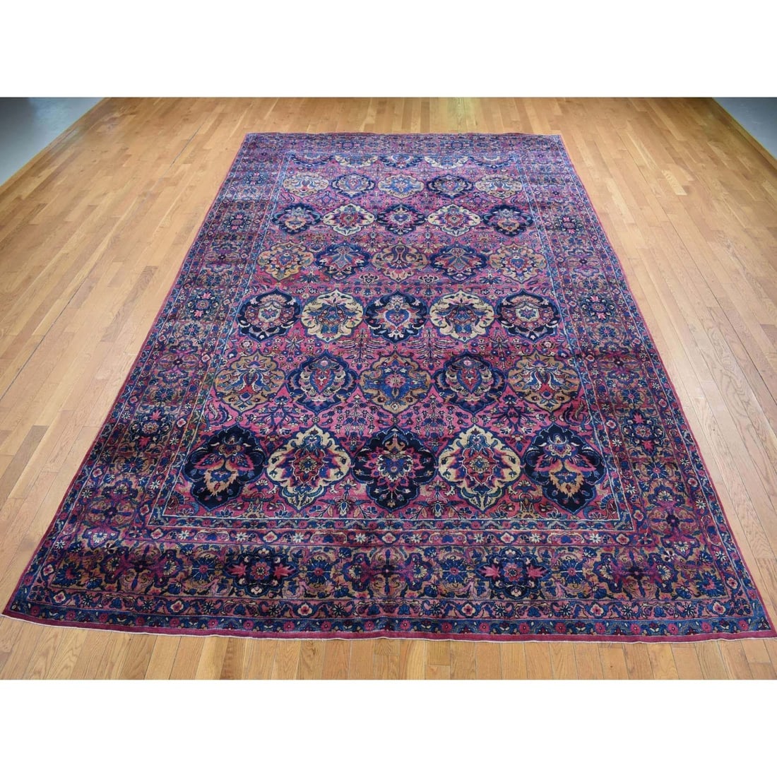 Pink Antique Persian Taftanjian Sarouk 300 KPSI Wool Hand Knotted Rug - 2
