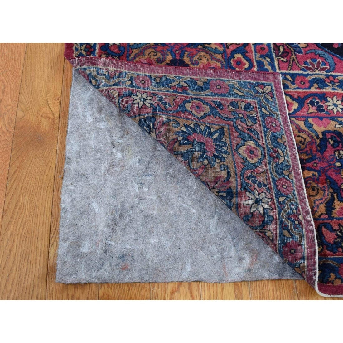 Pink Antique Persian Taftanjian Sarouk 300 KPSI Wool Hand Knotted Rug - 4