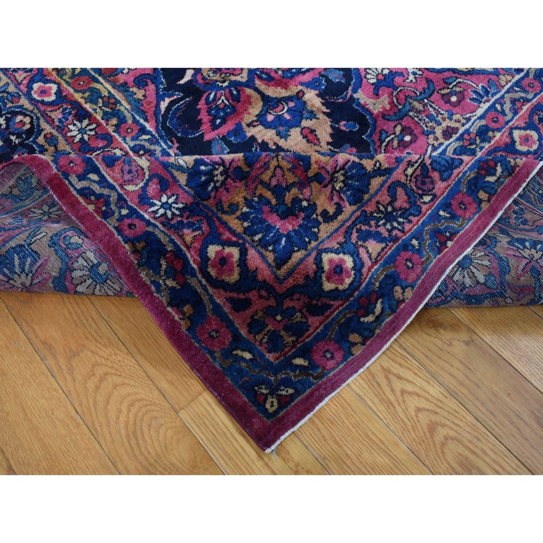 Pink Antique Persian Taftanjian Sarouk 300 KPSI Wool Hand Knotted Rug - 5