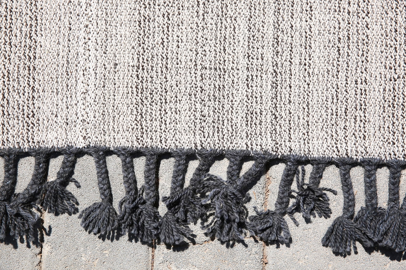 7'0'' x 9'9'' Handmade Vintage Wool Patchwork Rug - 437 - 10