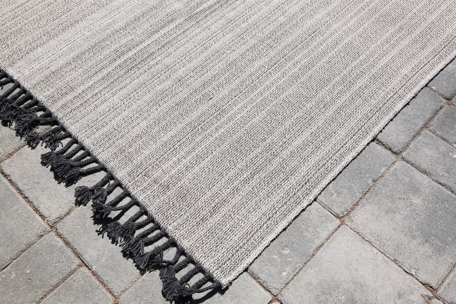 7'0'' x 9'9'' Handmade Vintage Wool Patchwork Rug - 437 - 12