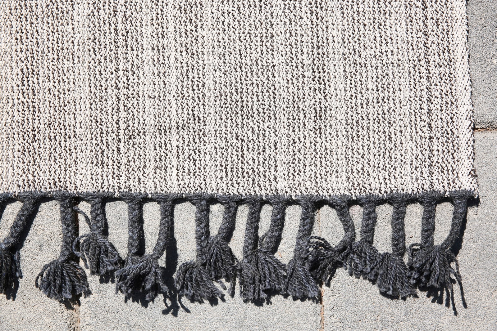 7'0'' x 9'9'' Handmade Vintage Wool Patchwork Rug - 437 - 9