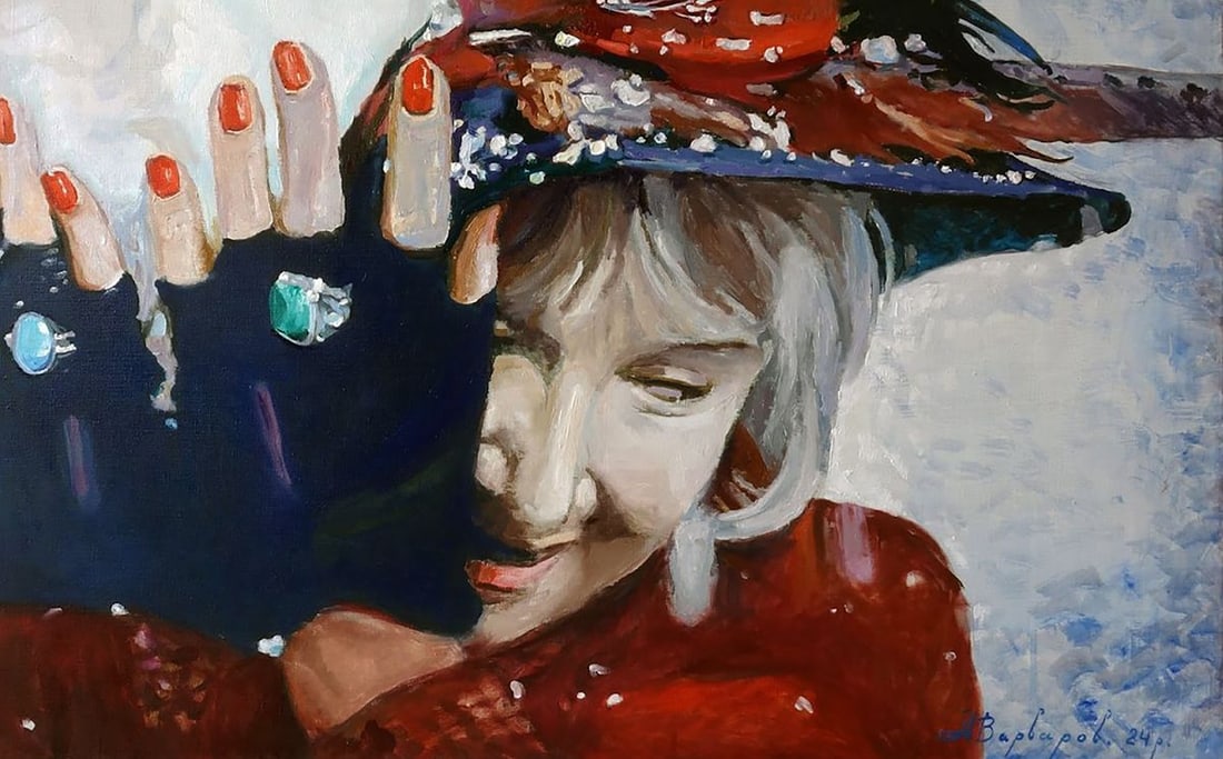 Oil painting Portrait of a fortune teller Anatoly Varvarov - 7