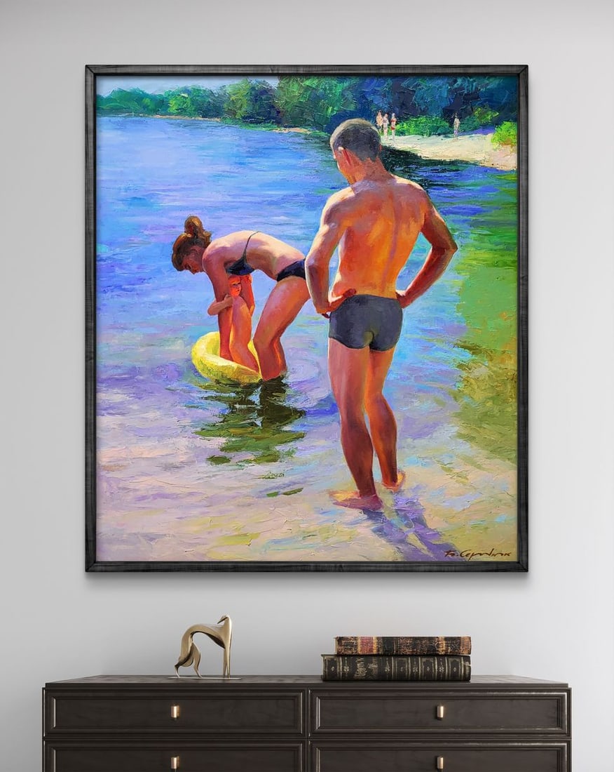 Oil painting Happy summer childhood Boris Serdyuk - 2