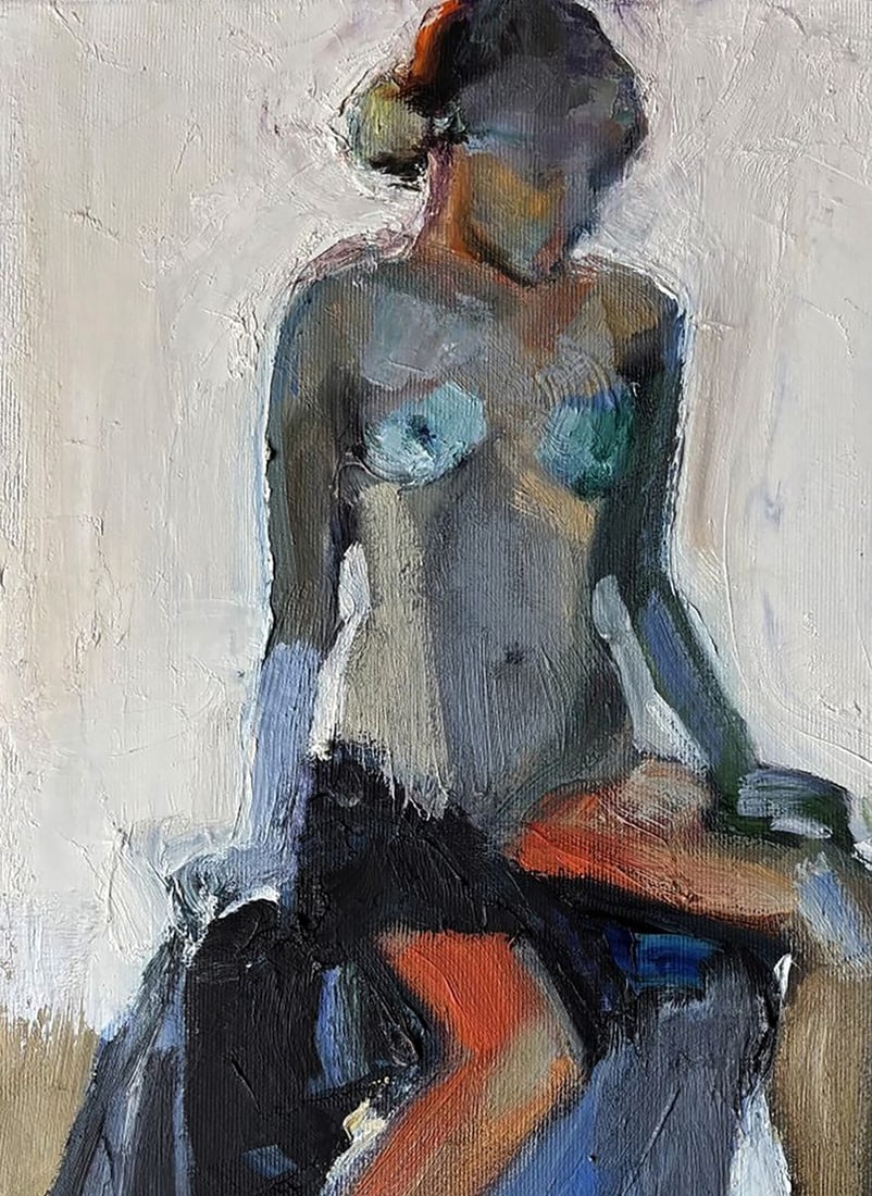 Oil painting Portrait of a naked girl Ivan Kovalenko - 2