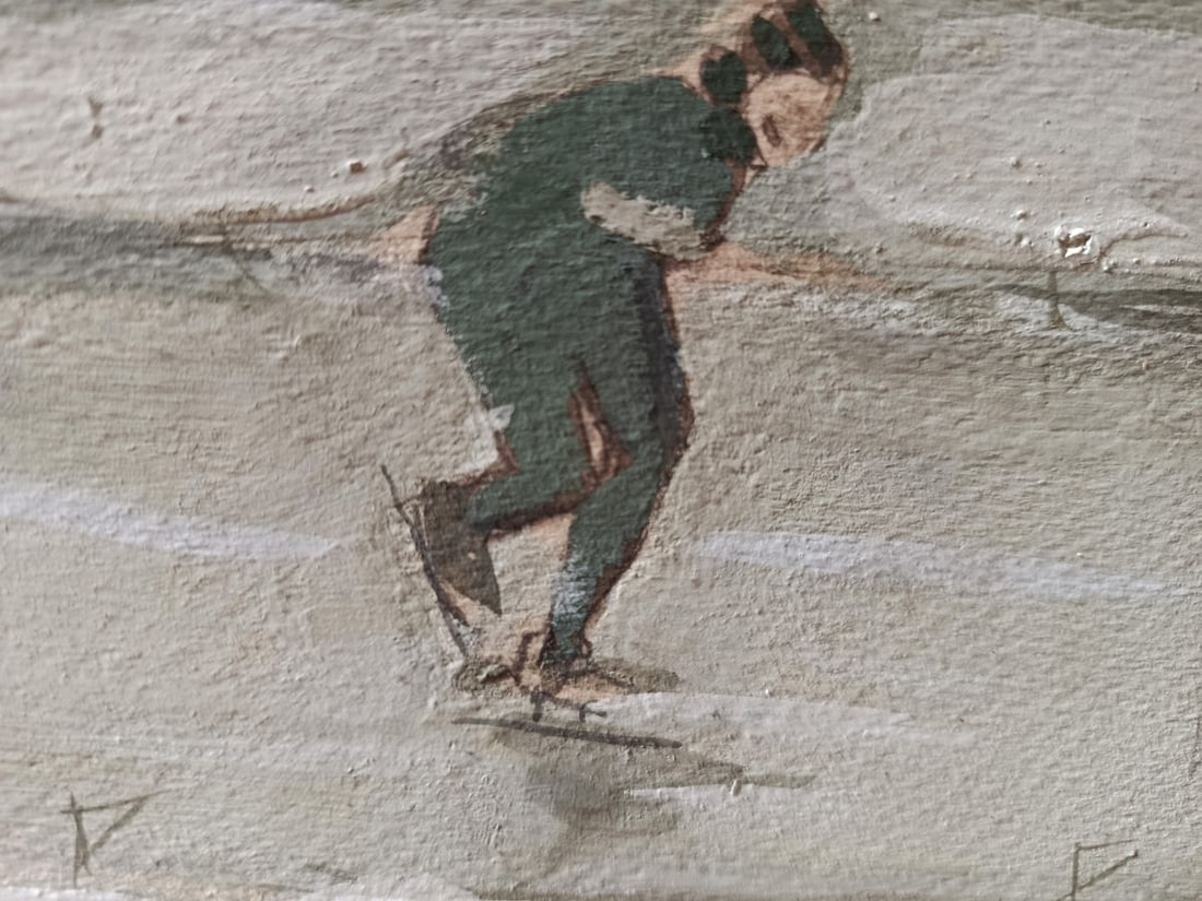 Oil painting Winter skating rink Sergey Grigoriev - 4