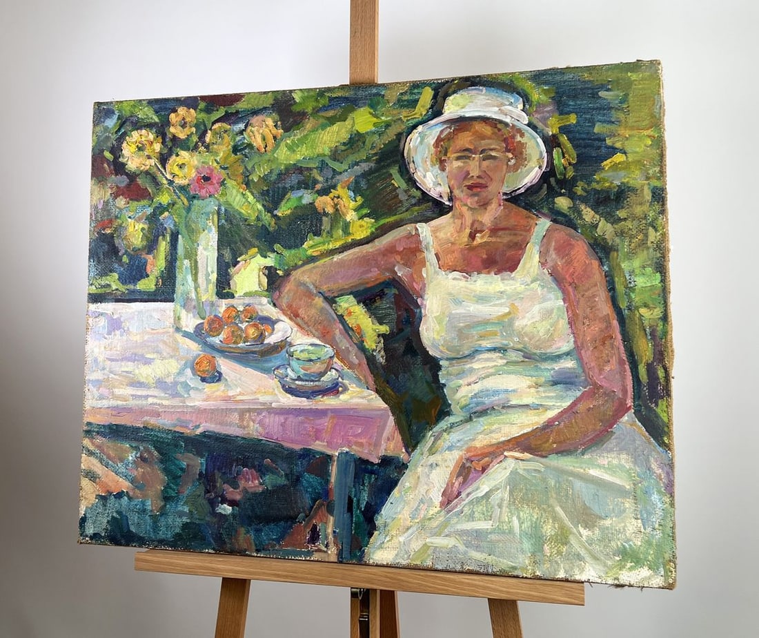 Oil painting Tamara's reflections Peter Dobrev - 2
